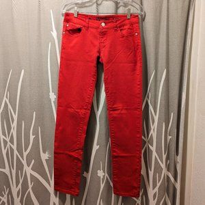 Celebrity Pink red low rise skinny jeans juniors size 5